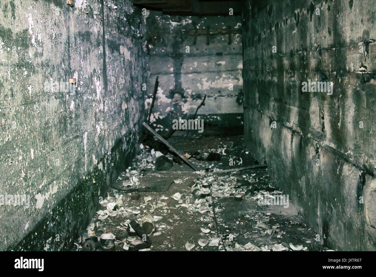 Orrore sala sotterranea con incredibile. i passaggi nel cuore dell'inferno Foto Stock