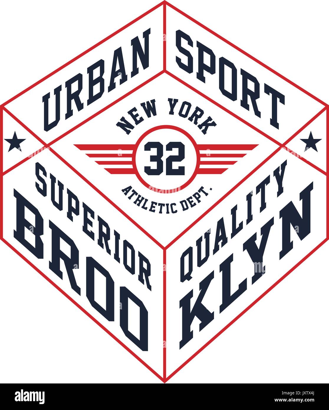 Athletic New York Stati Uniti Illustrazione Vettoriale