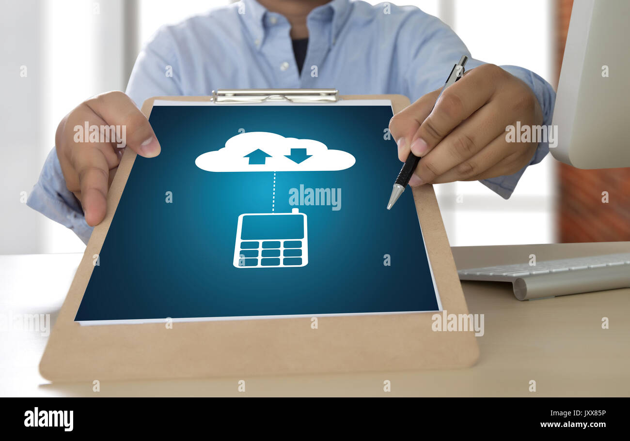 LIVE STREAMING Backup Download di copie di dati di elaborazione dati digitali trasferimento , lo streaming di file di download Foto Stock