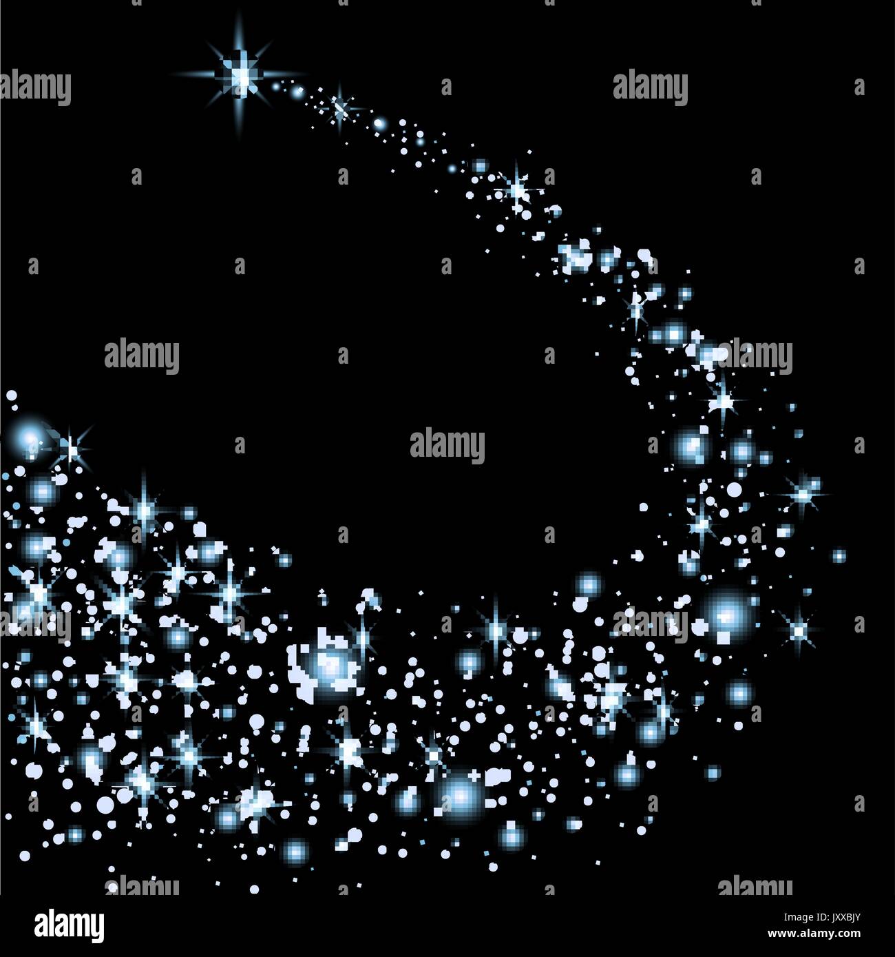 Abstract luminose stelle cadenti - stella di Natale - Shooting Star con  stelle scintillanti Trail su sfondo blu scuro - Meteoroid, Comet, asteroide  - Backdro Immagine e Vettoriale - Alamy