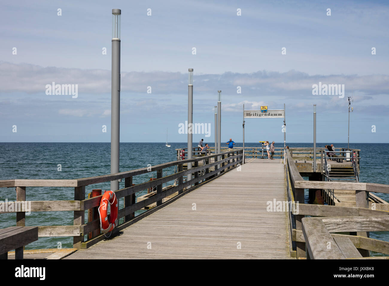 Pier a Heiligendamm, Bad Doberan, Meclenburgo-Pomerania Occidentale, Germania, Europa Foto Stock