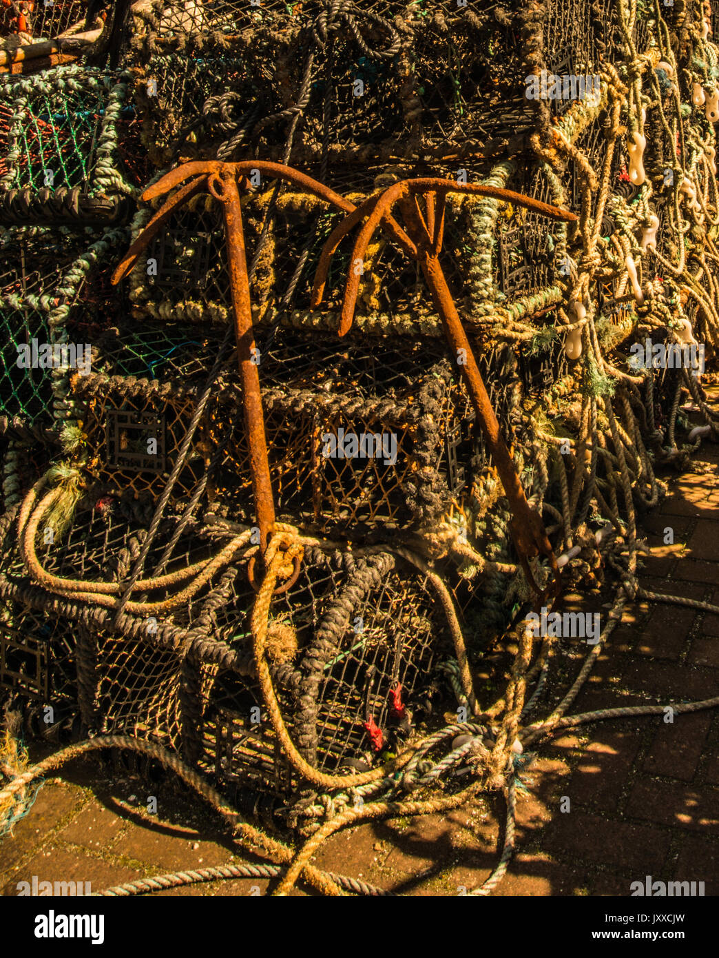 Vecchia ruggine anchor Ray Boswell Foto Stock