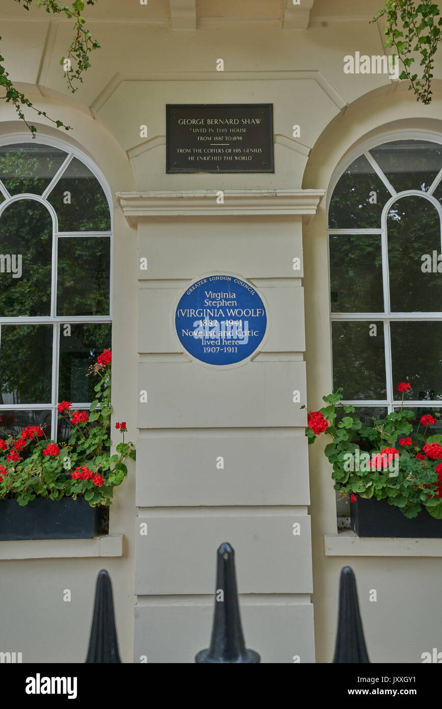 Virginia Wolf house fitzroy square Foto Stock