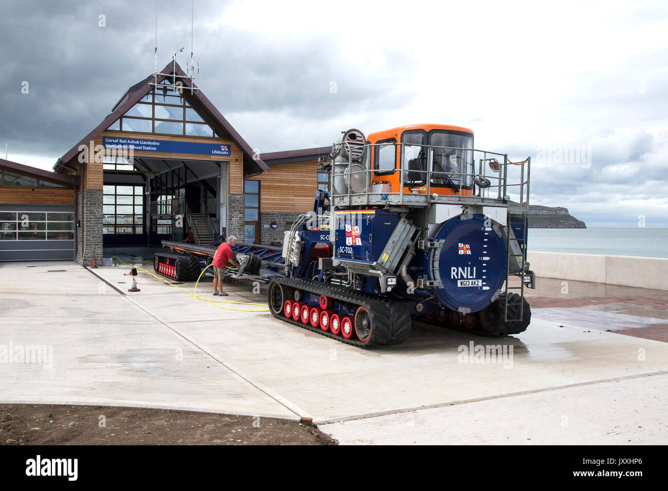 Nuovo Llandudno scialuppa di salvataggio stazione costruita 2017 Foto Stock