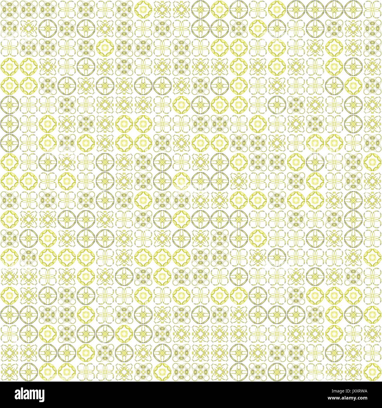 Abstract grunge texture di colore giallo su sfondo bianco. Rumore irregolare del design. Caoticamente collocato piccoli schemi frattali. Foto Stock