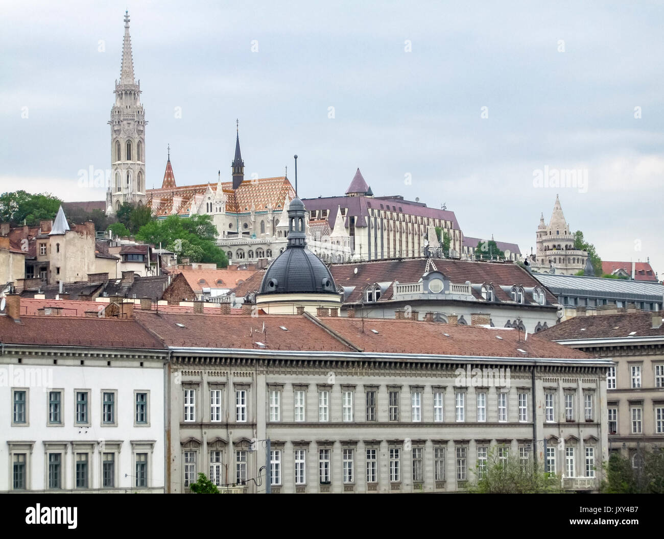 Vista della città di Budapest, la città capitale di Ungheria Foto Stock