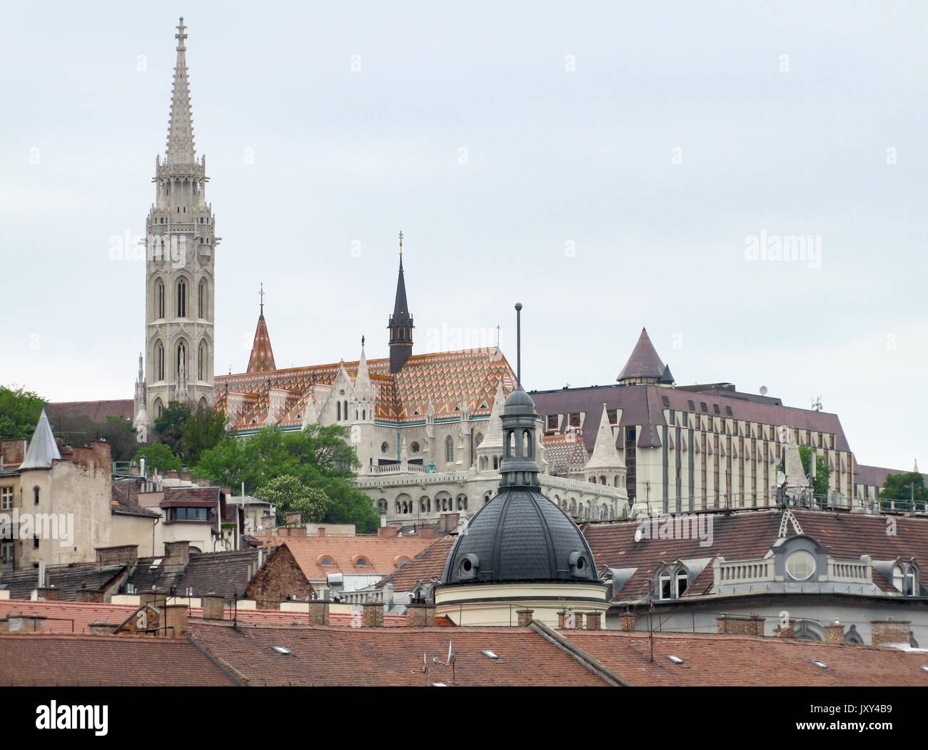 Vista panoramica su Budapest, la città capitale di Ungheria Foto Stock
