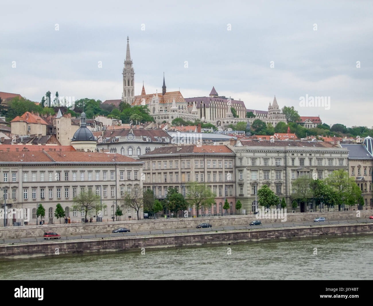 Vista panoramica su Budapest, la città capitale di Ungheria Foto Stock