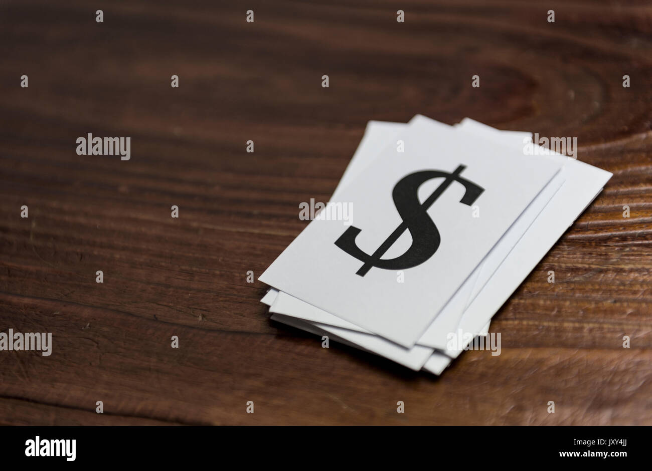 Icona del dollaro sulla carta Foto Stock