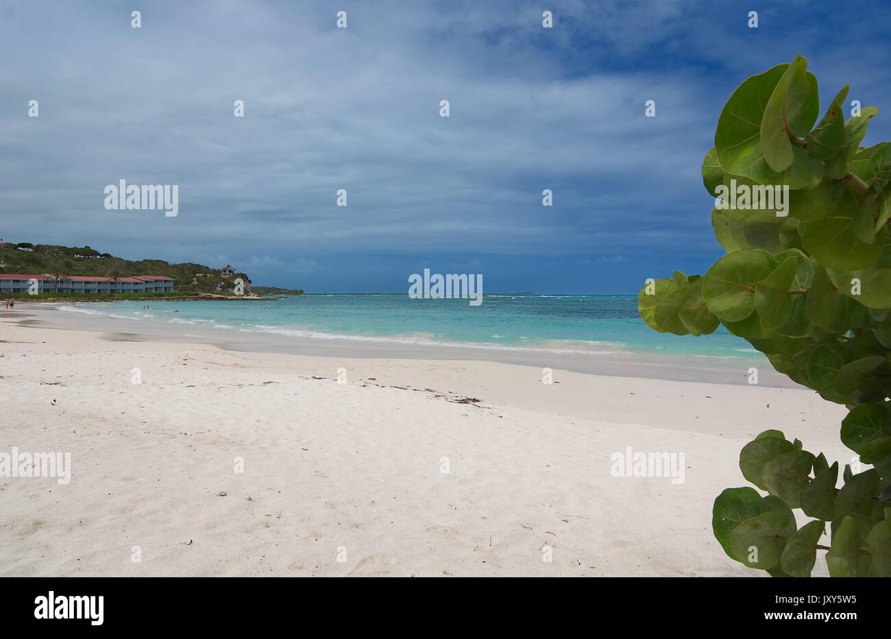 Mercers Creek bay Oceano Atlantico costa - Caraibi mare tropicale - Saint John - Antigua e Barbuda Foto Stock