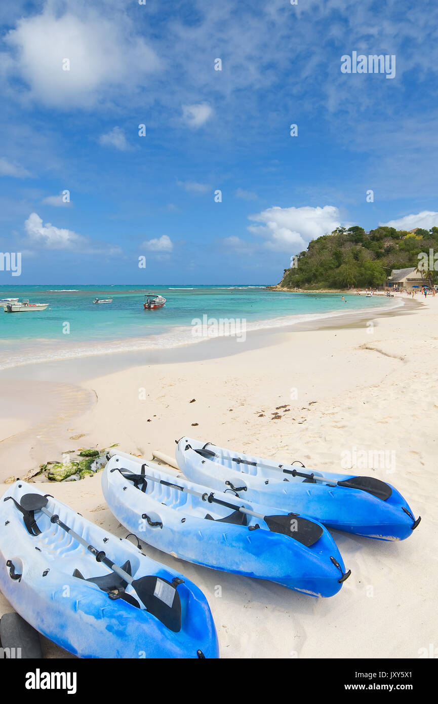 Mercers Creek bay Oceano Atlantico costa - Caraibi mare tropicale - Saint John - Antigua e Barbuda Foto Stock