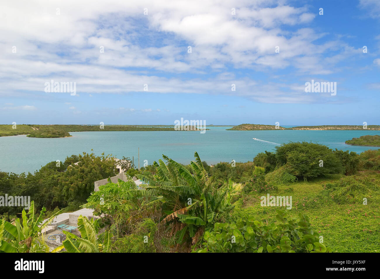 Mercers Creek bay Oceano Atlantico costa - Caraibi mare tropicale - Saint John - Antigua e Barbuda Foto Stock