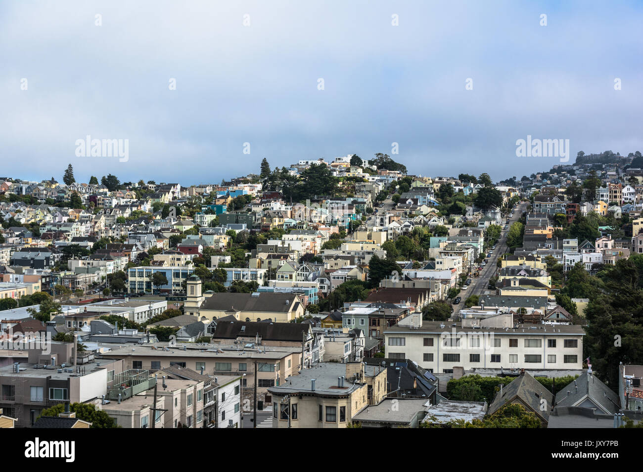 Vista di san francisco da castro hills, in California Foto Stock