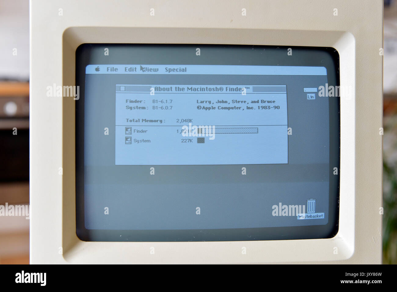 Apple Macintosh Classic Computer circa 1990 Foto Stock