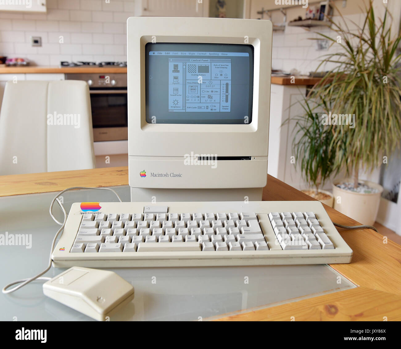 Apple Macintosh Classic Computer circa 1990 Foto Stock