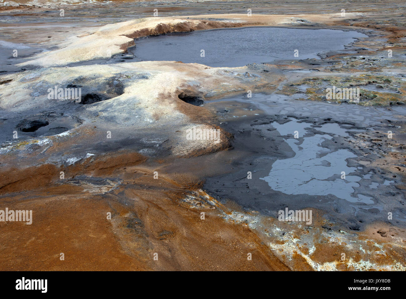 Hverir area geotermica Foto Stock