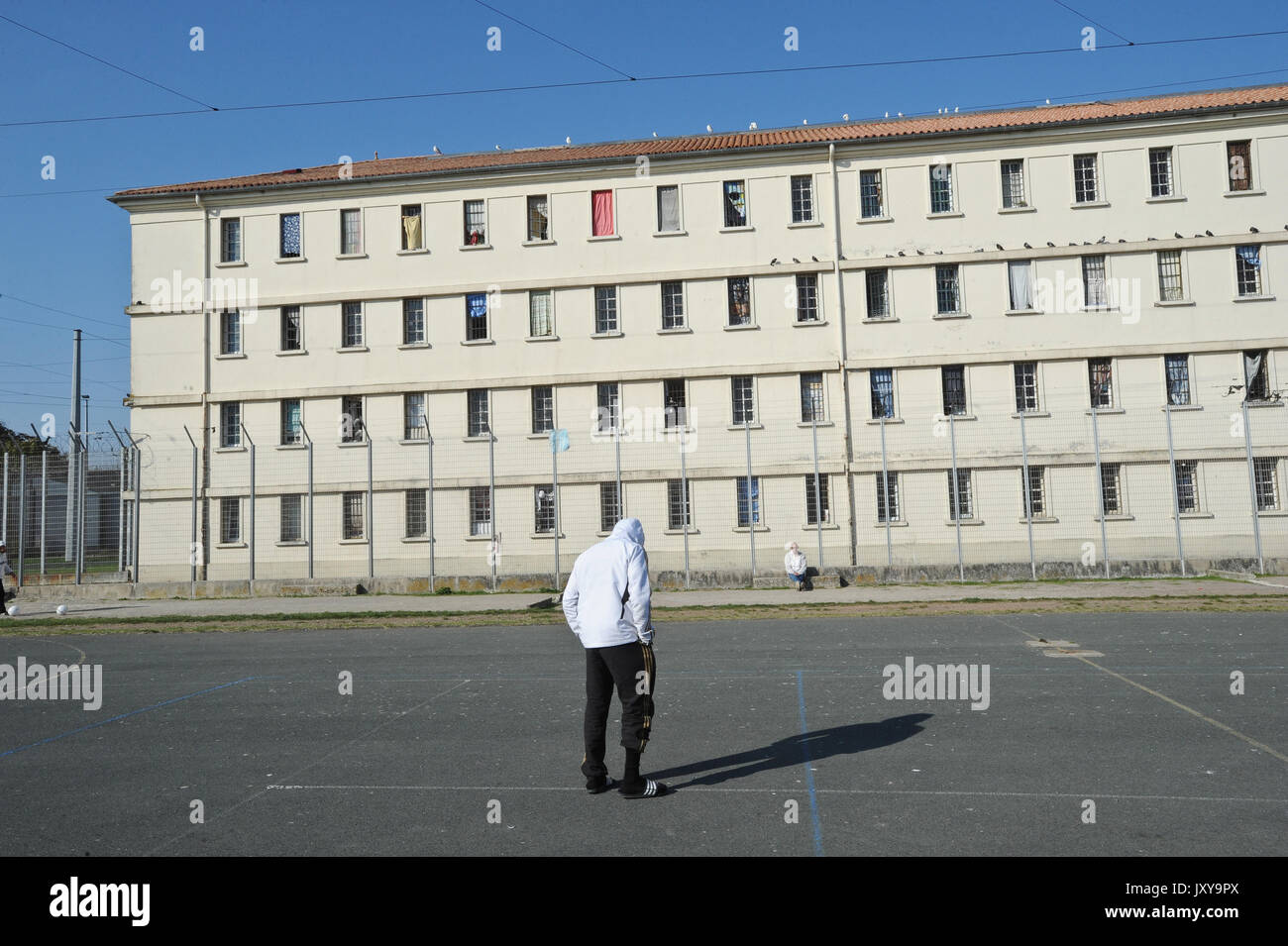 Saint-Martin-de-Re su 2015/10/02: prigionieri nel cortile della prigione Foto Stock