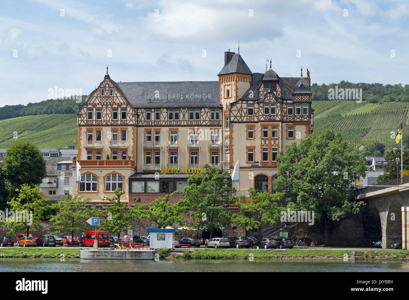 Hotel Drei Koenige, Bernkastel-Kues, della Mosella, Germania Foto Stock