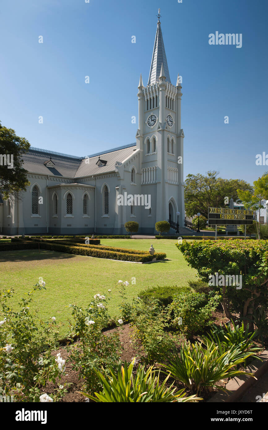 La chiesa olandese riformata in Robertson, Western Cape, Sud Africa. Foto Stock