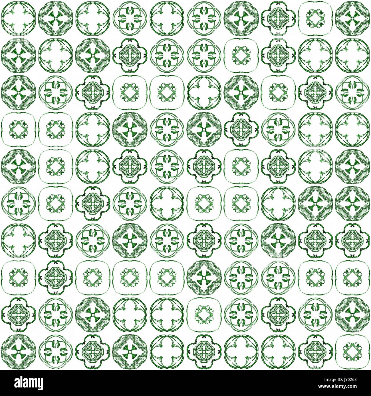 Abstract grunge texture verde su sfondo bianco. Rumore irregolare del design. Caoticamente posto medie schemi frattali. Foto Stock