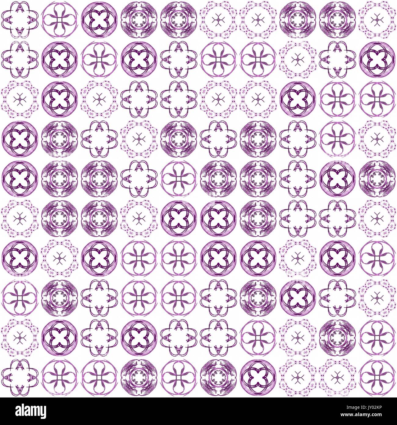 Abstract grunge texture viola su sfondo bianco. Rumore irregolare del design. Caoticamente posto medie schemi frattali. Foto Stock