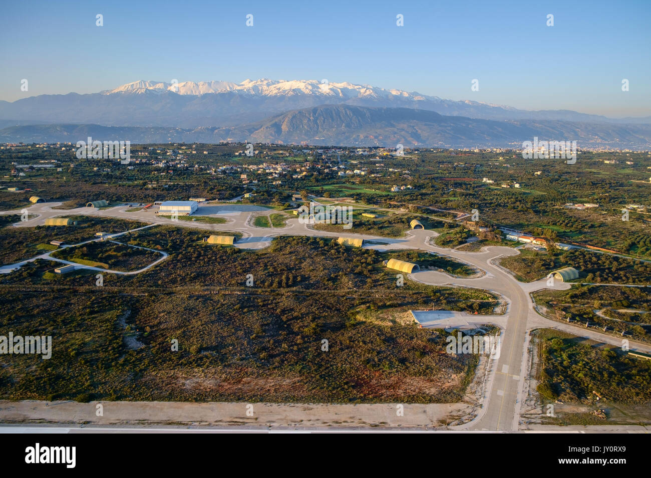 Hellenic Air Force 115 Ala di combattimento a Souda Air Base all'Aeroporto di Chania sull isola di Creta. Foto Stock