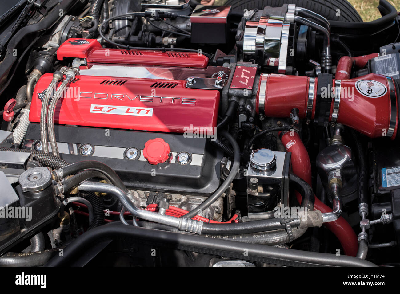 Chevrolet Corvette 5.7 LT1 motore Foto Stock