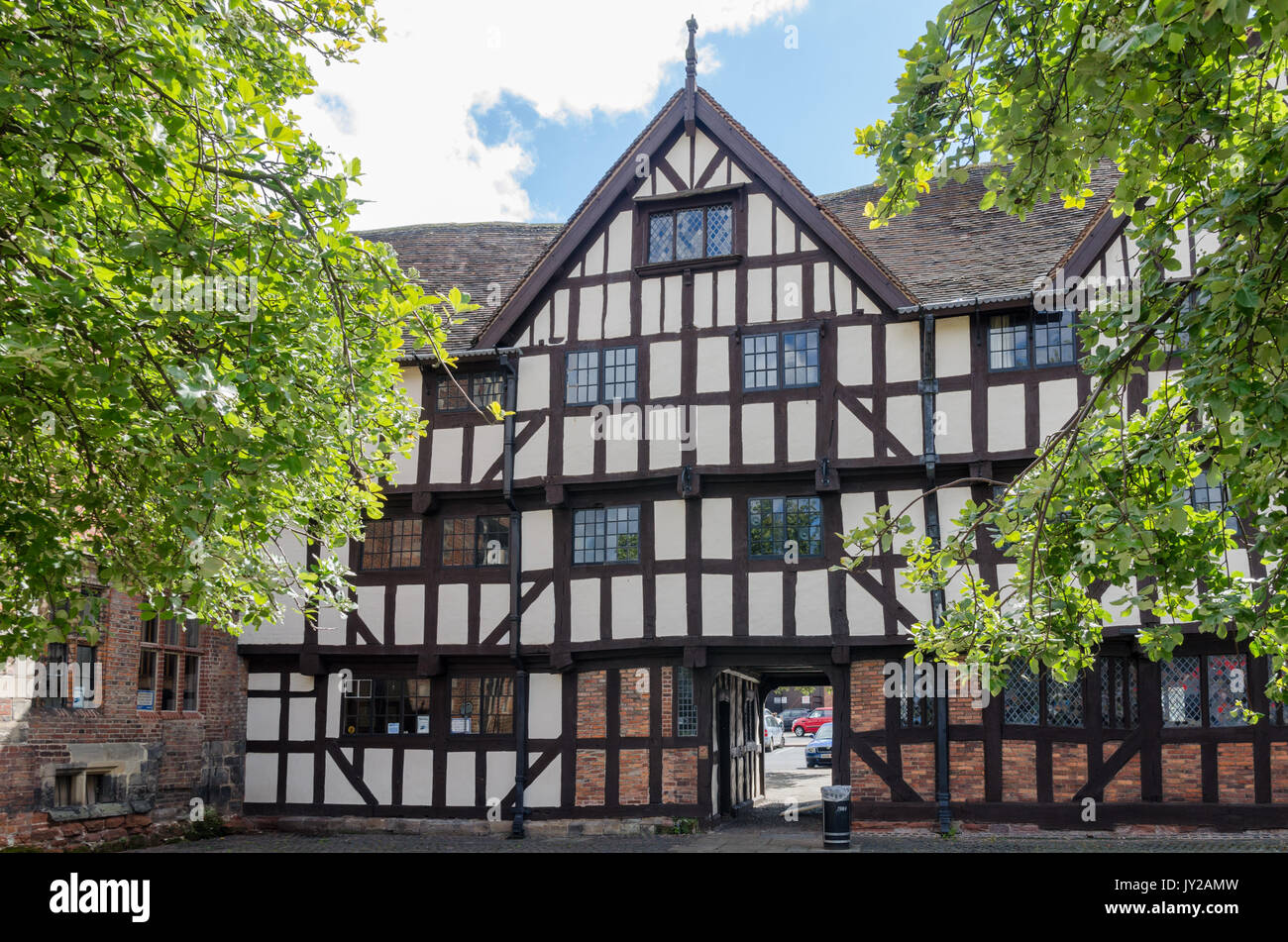 Rowley's House e Mansion a Shrewsbury casa di William Rowley. Nel 1618 ha costruito il palazzo allegata che fu il primo edificio in mattoni a Shrewsbury Foto Stock