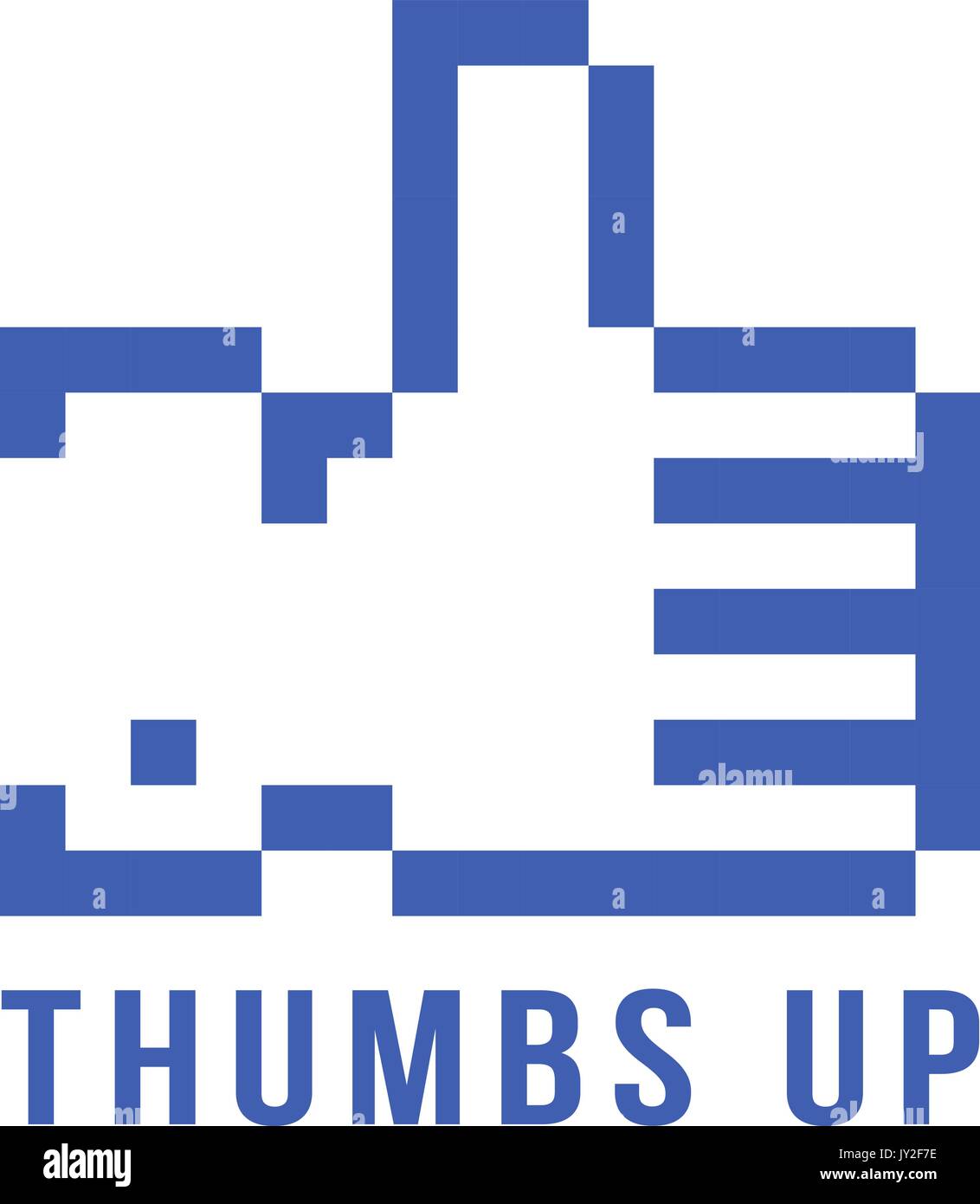 Retrò elemento pix Thumbs up icona Illustrazione Vettoriale