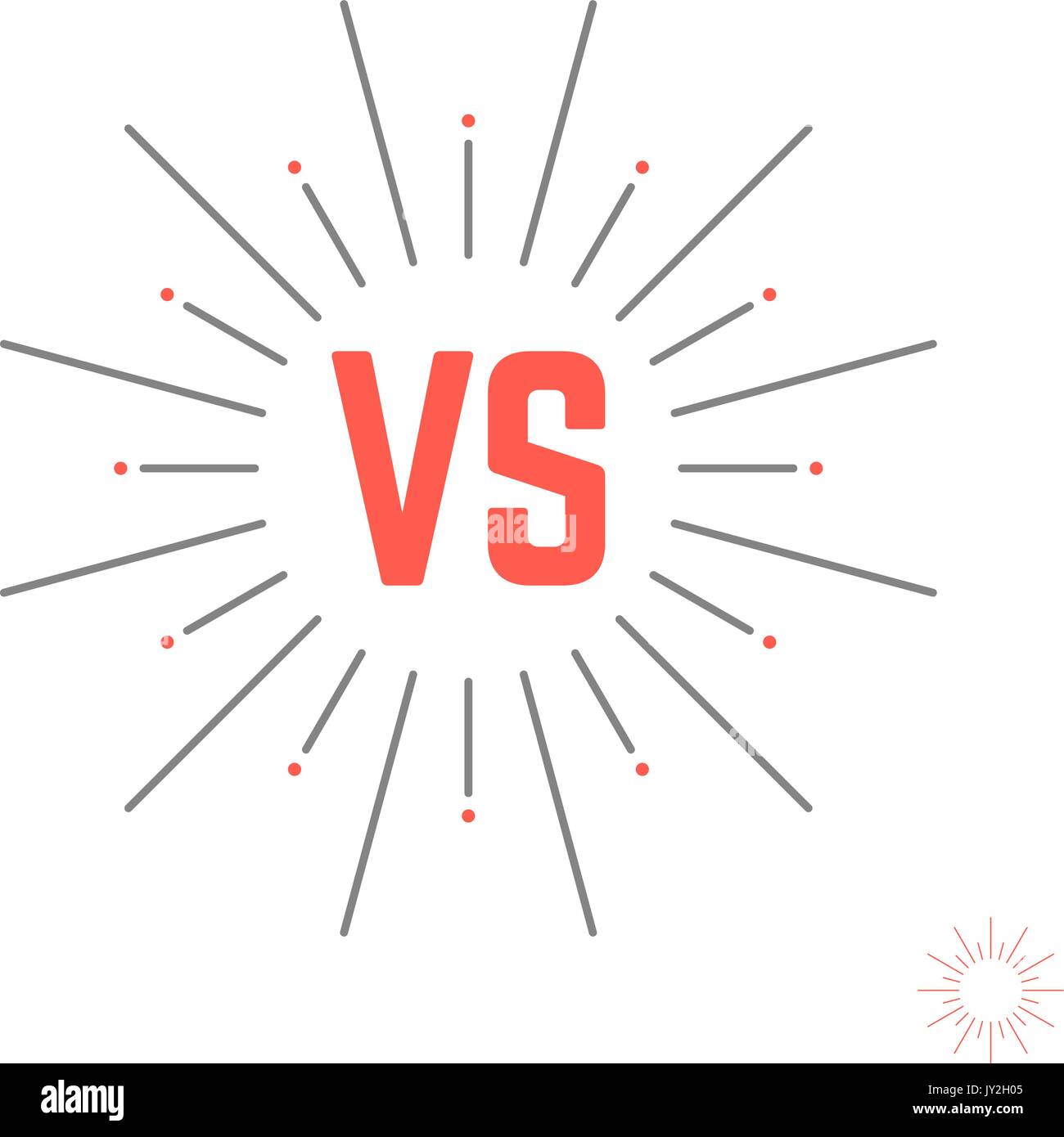 Vintage versus emblema come lotta Illustrazione Vettoriale