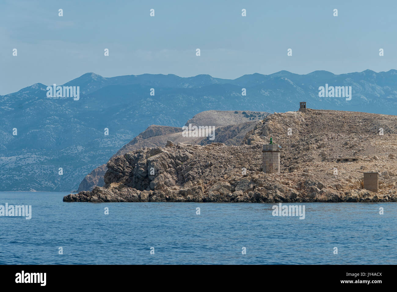 Goli otok (arida isola) in Croazia Foto Stock