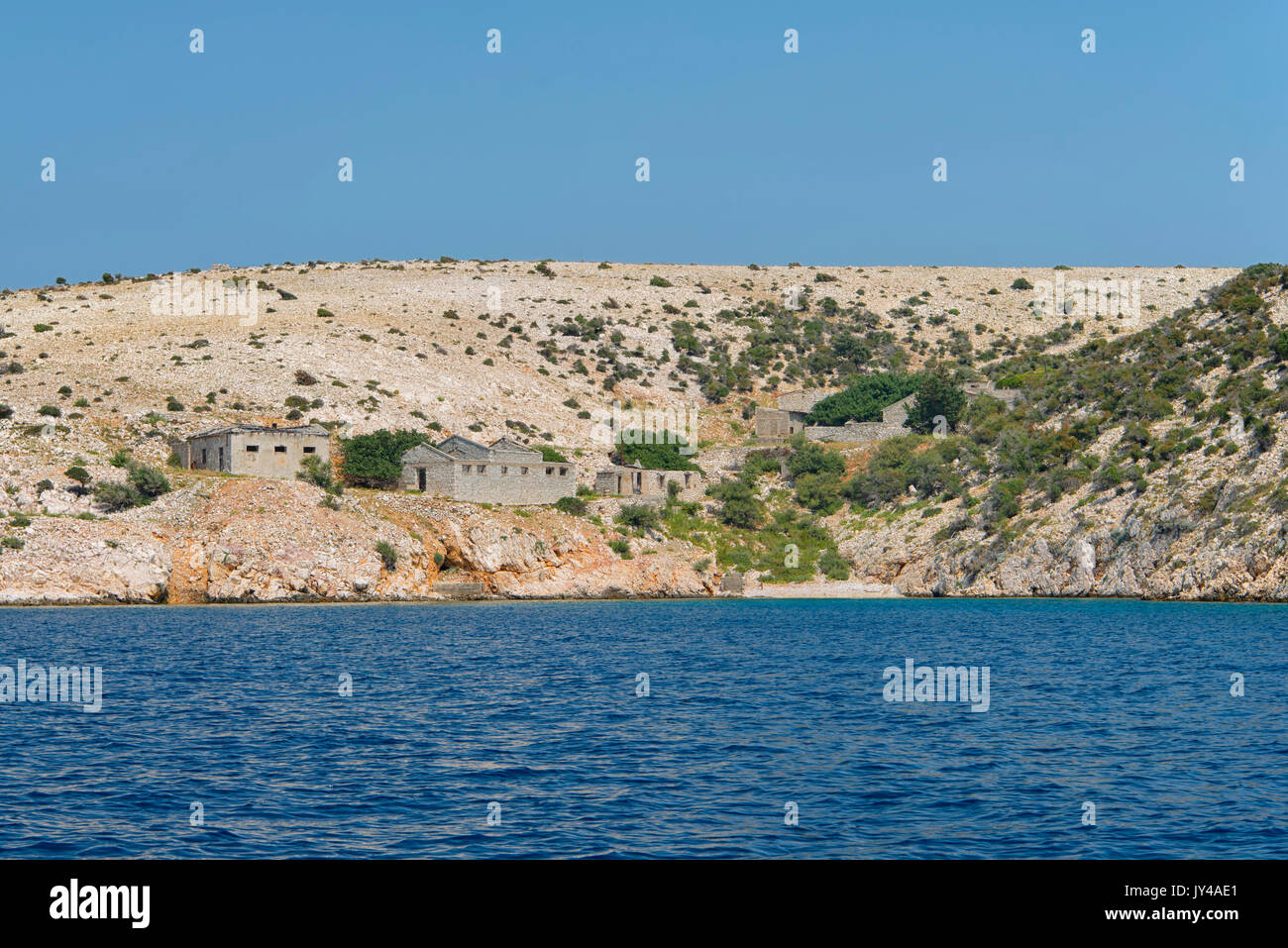 Goli otok (arida isola) in Croazia Foto Stock