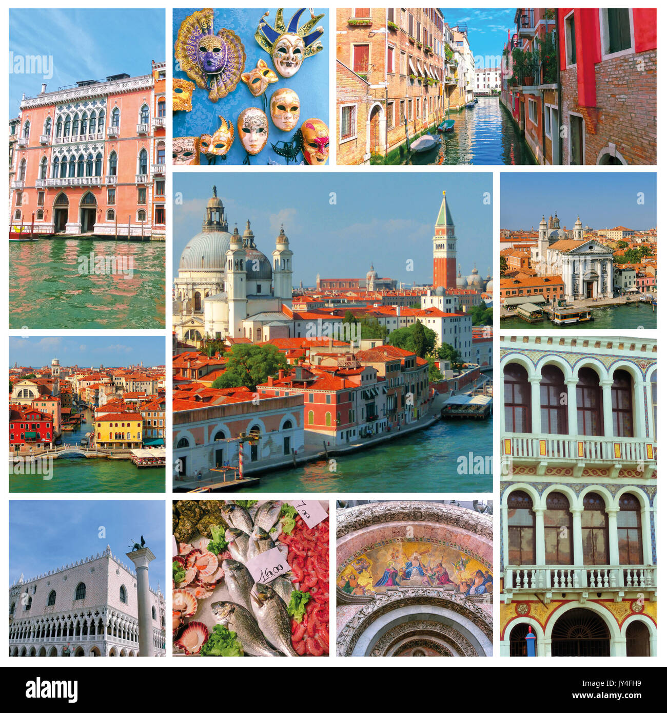 Collage di immagini da Venezia Foto Stock