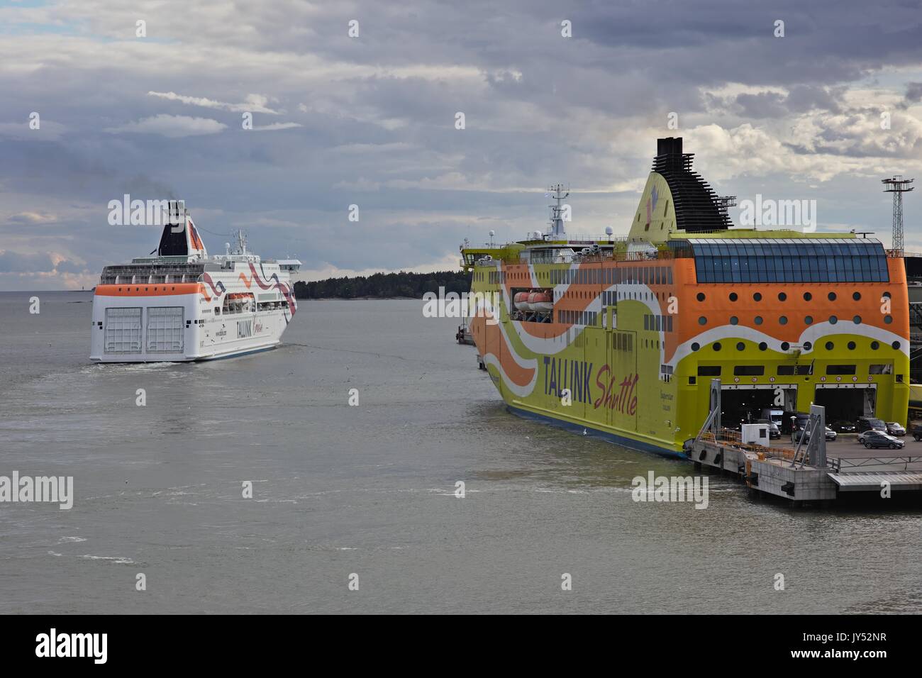 Tallink Cruise, Regina del Baltico, sulla rotta da Helsinki Foto Stock