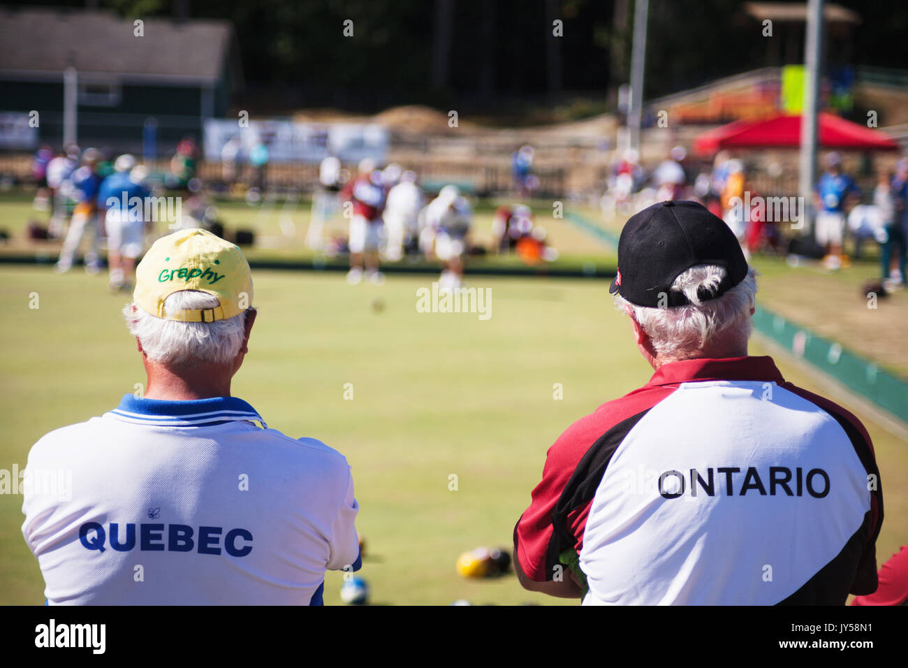 Canadian prato bowling torneo campionati 2017, Victoria BC Canada Foto Stock