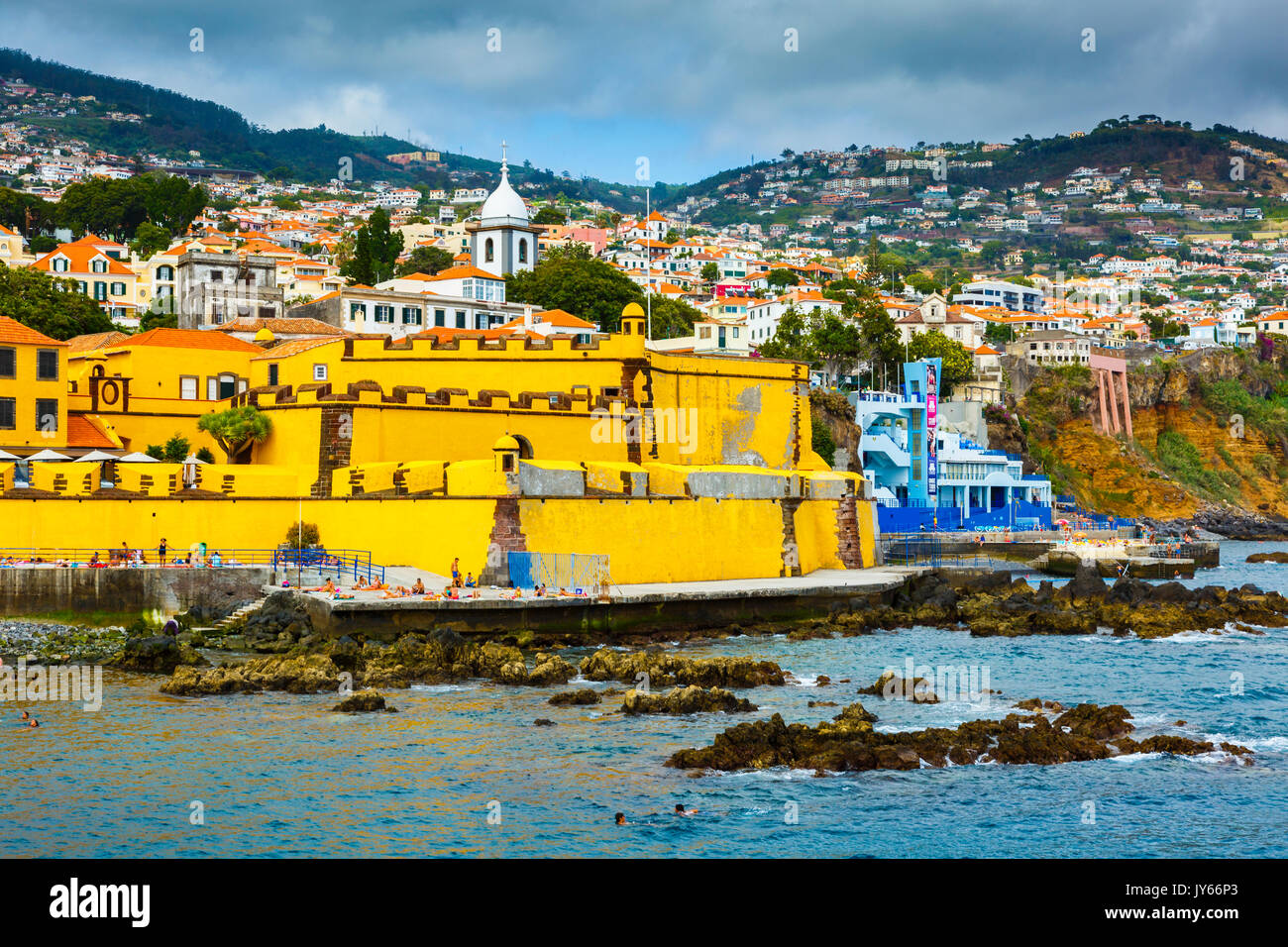 Sao Tiago Fort. Funchal, Madeira, Portogallo, dell'Europa. Foto Stock