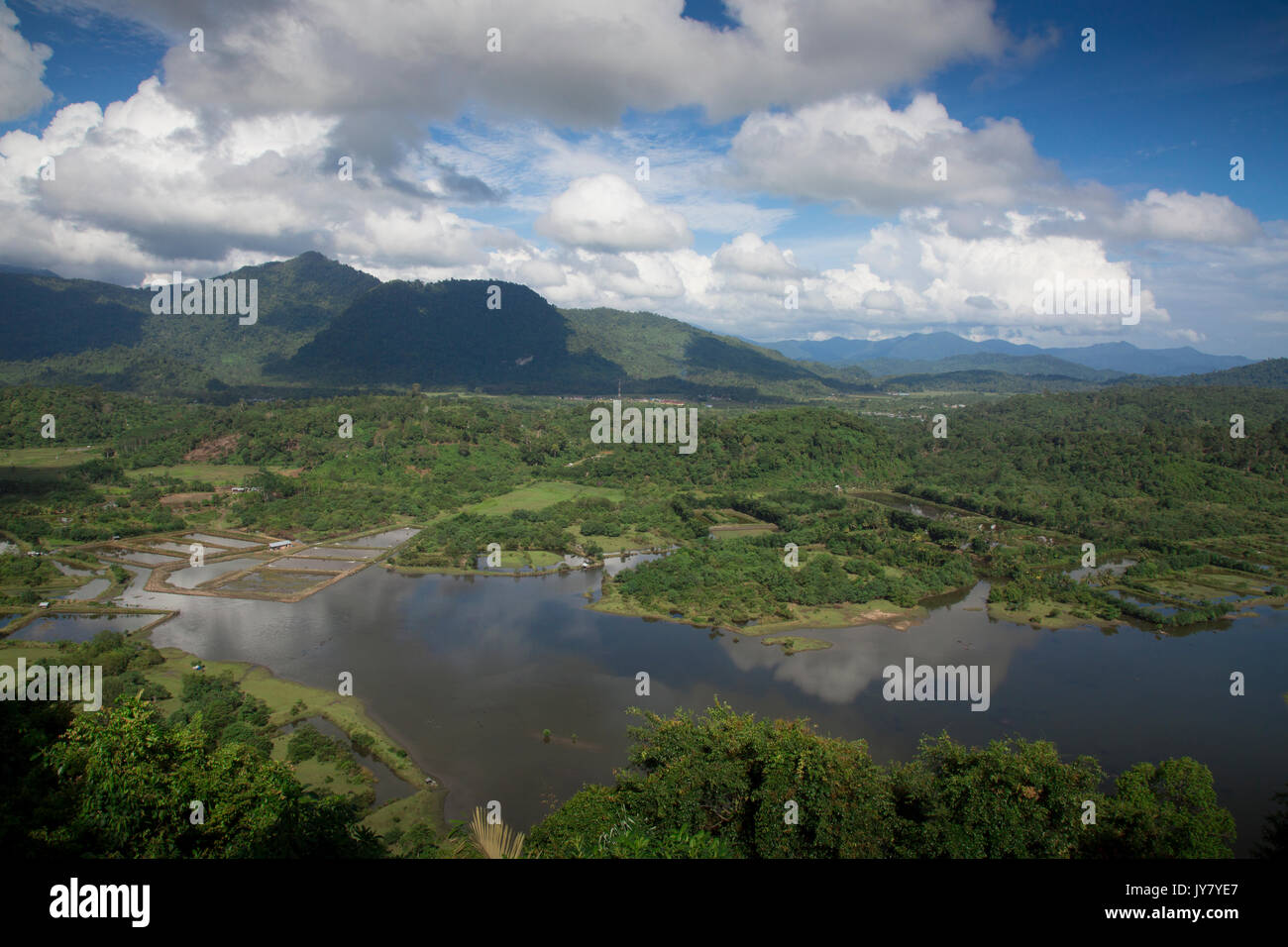 Paesaggio panoramico da belvedere nord di Aceh, Indonesia Foto Stock
