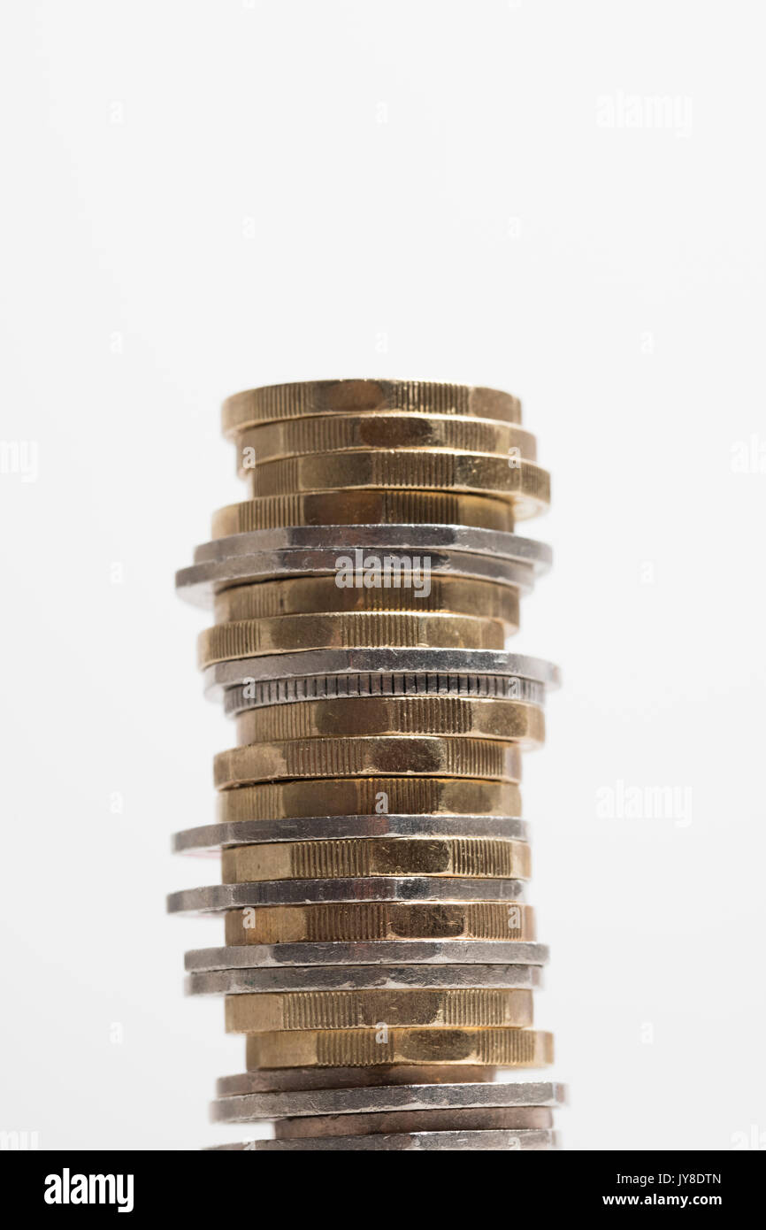 Raccolta della sterlina inglese coin Foto Stock