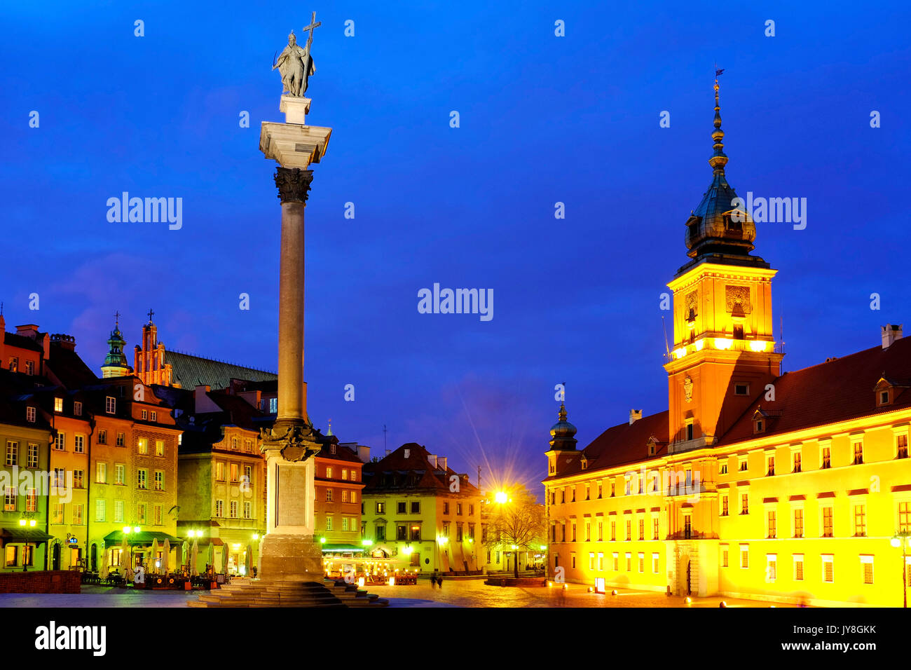 Piazza Castello, Varsavia, Polonia Foto Stock