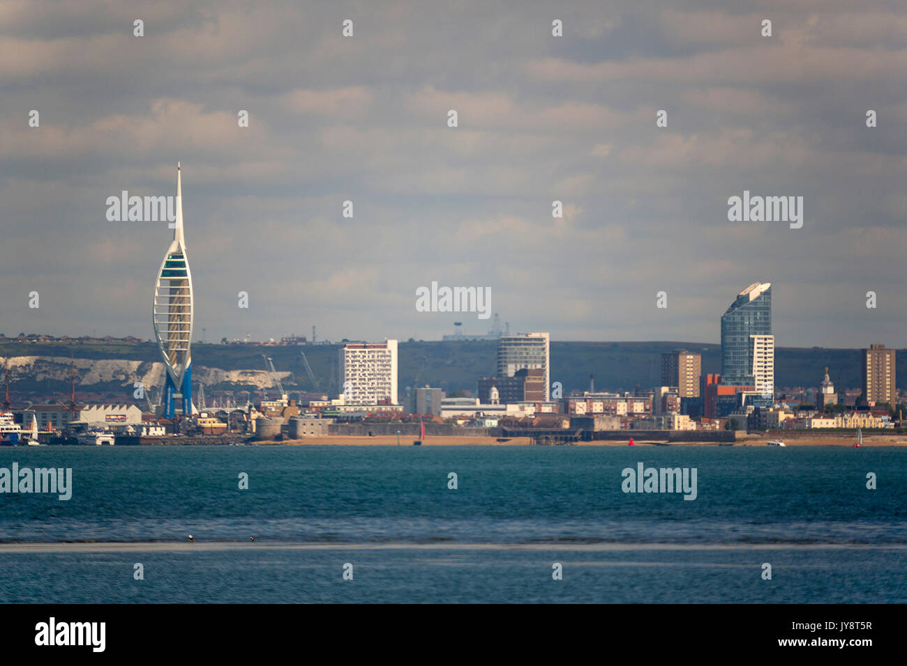 Vista da Ryde, Isle of Wight, Il Solent, Portsmouth, Hampshire, Inghilterra, Regno Unito, Foto Stock