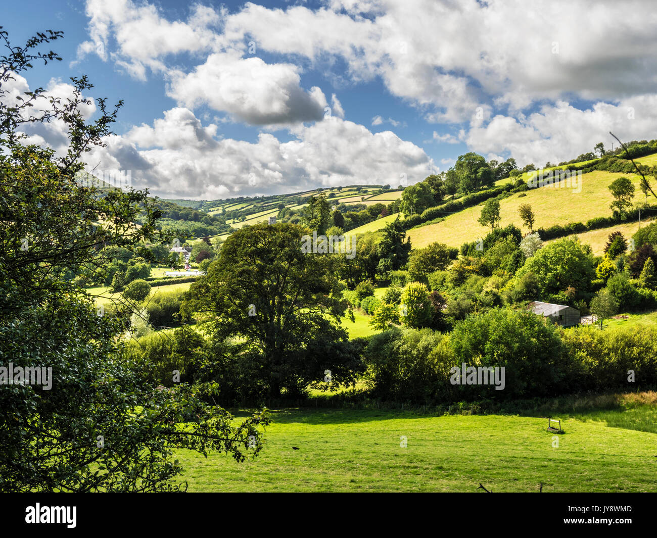 Il paesaggio del Parco Nazionale di Exmoor in estate. Foto Stock