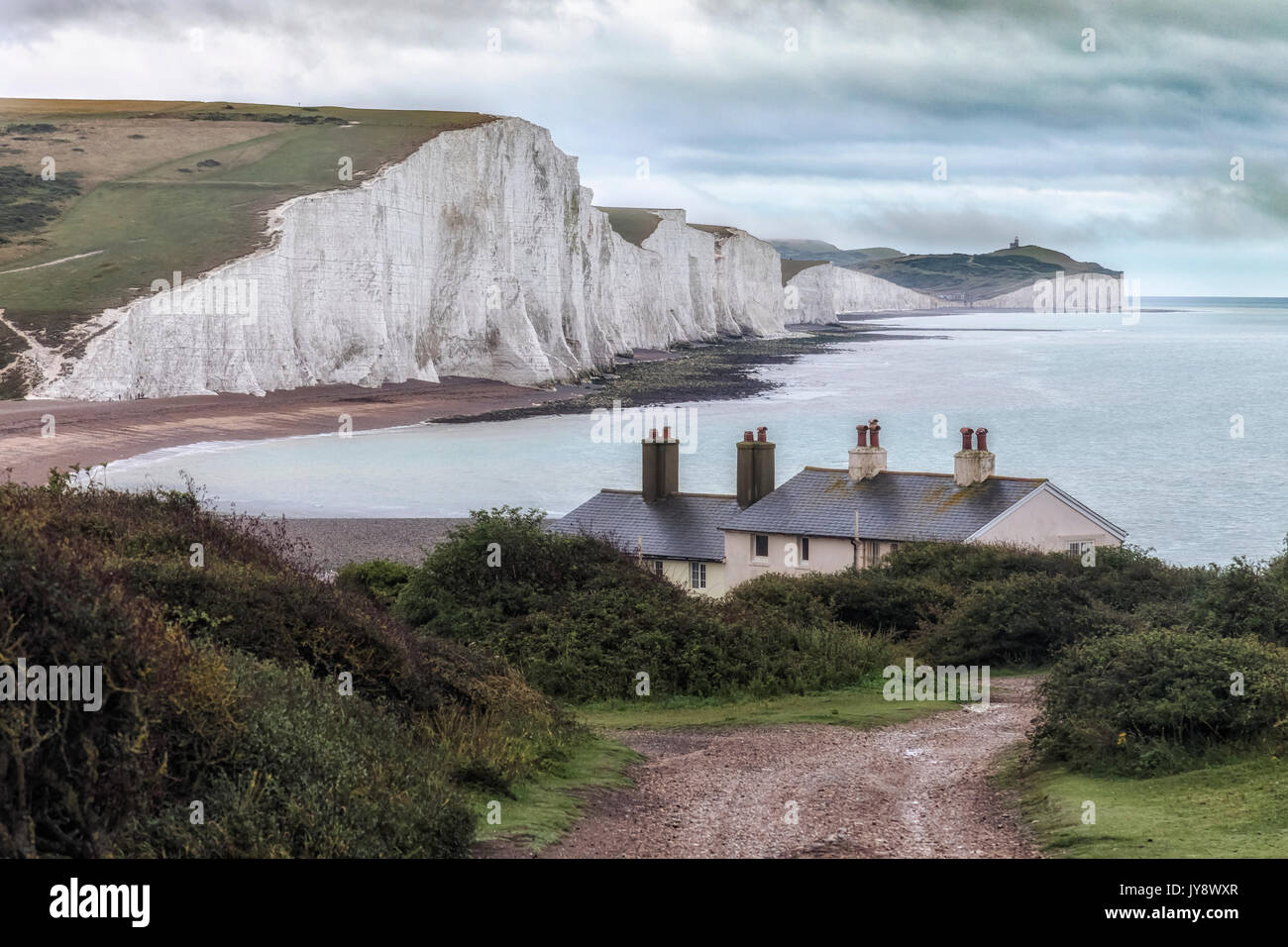 Sette sorelle, South Downs, East Sussex, England, Regno Unito Foto Stock