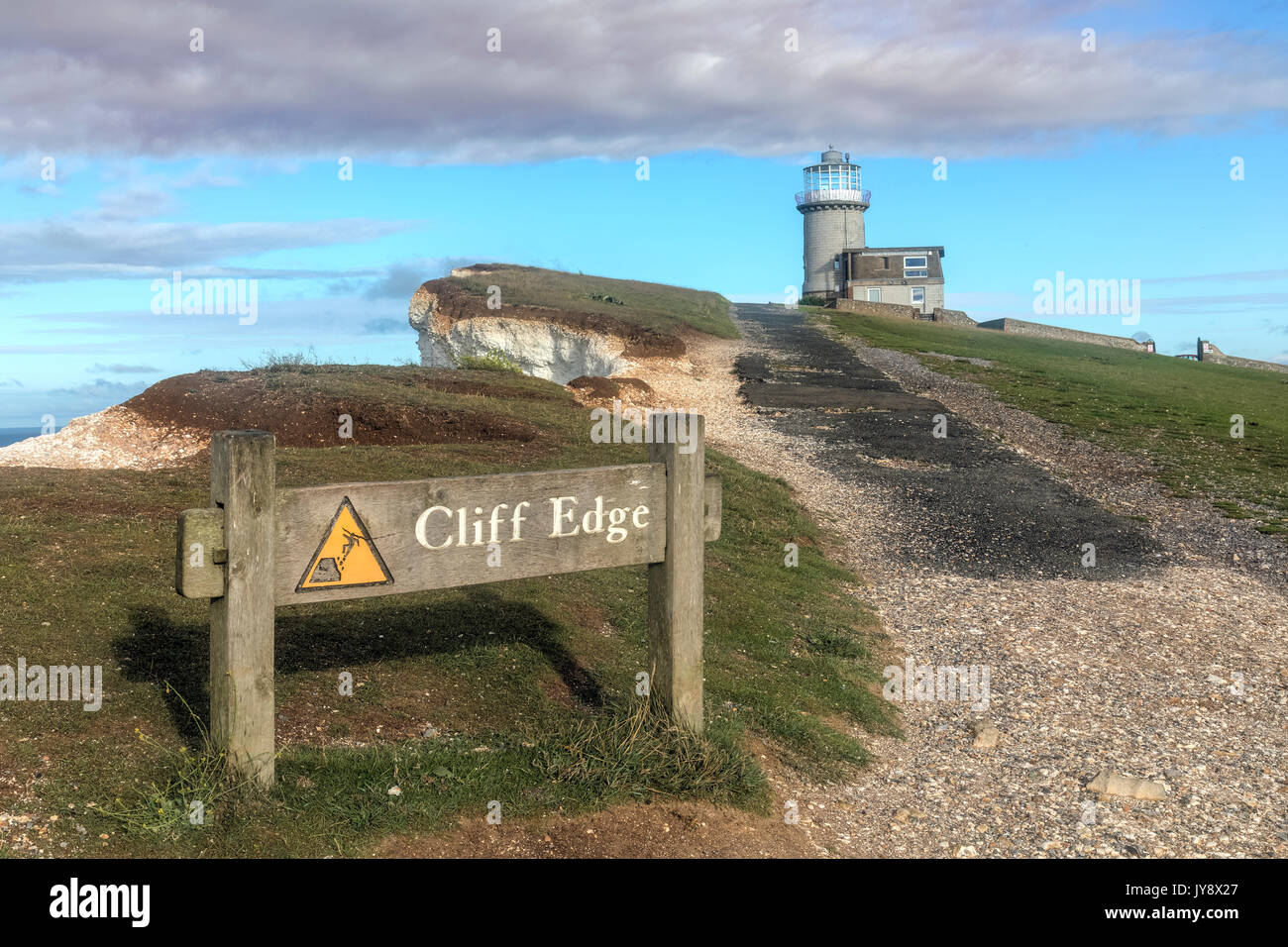 Belle Tout faro, Sette sorelle, South Downs, East Sussex, England, Regno Unito Foto Stock