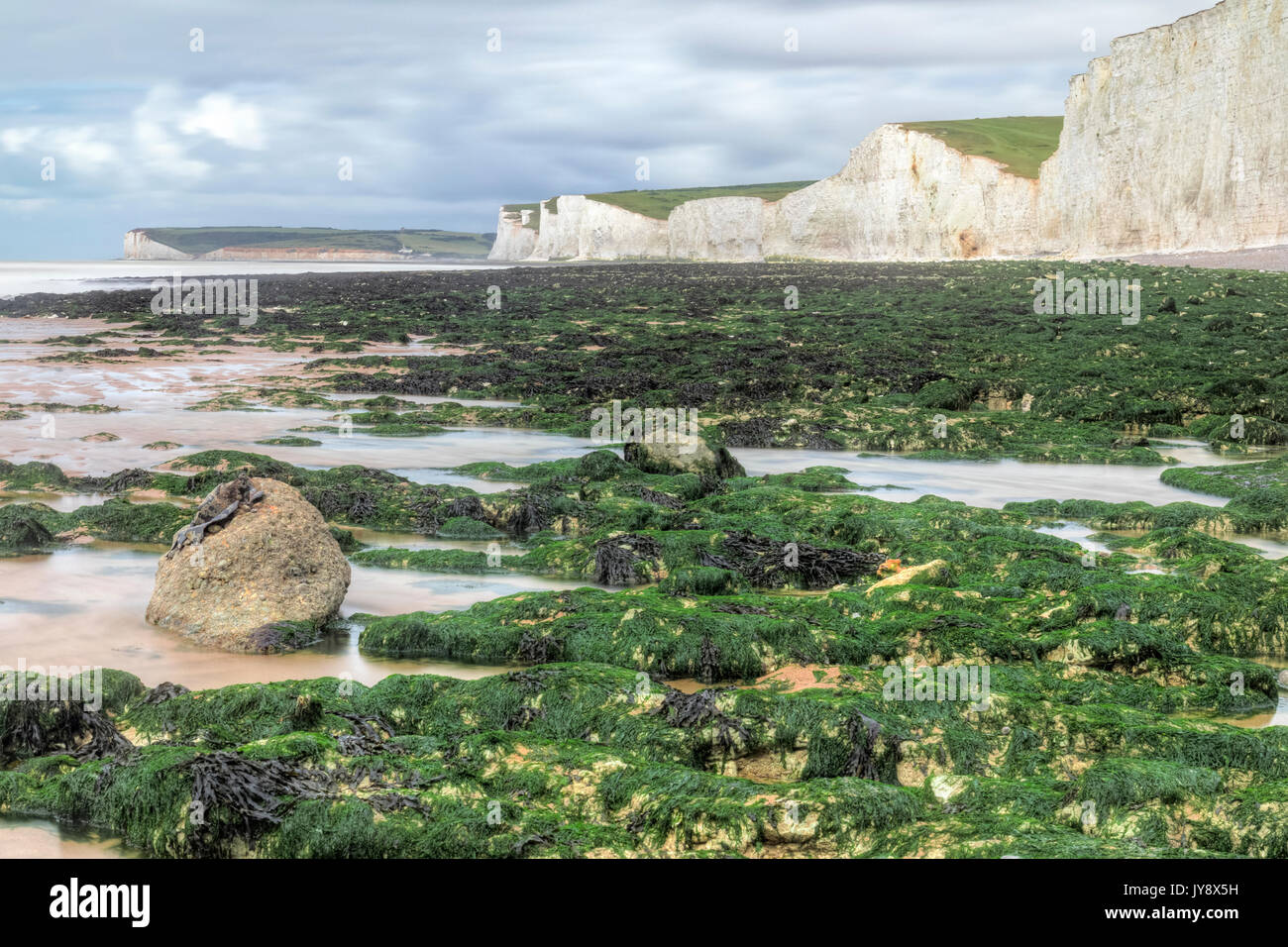 Sette sorelle, South Downs, East Sussex, England, Regno Unito Foto Stock