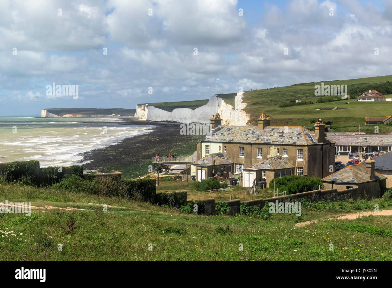 Birling Gap, Sette sorelle, South Downs, East Sussex, England, Regno Unito Foto Stock