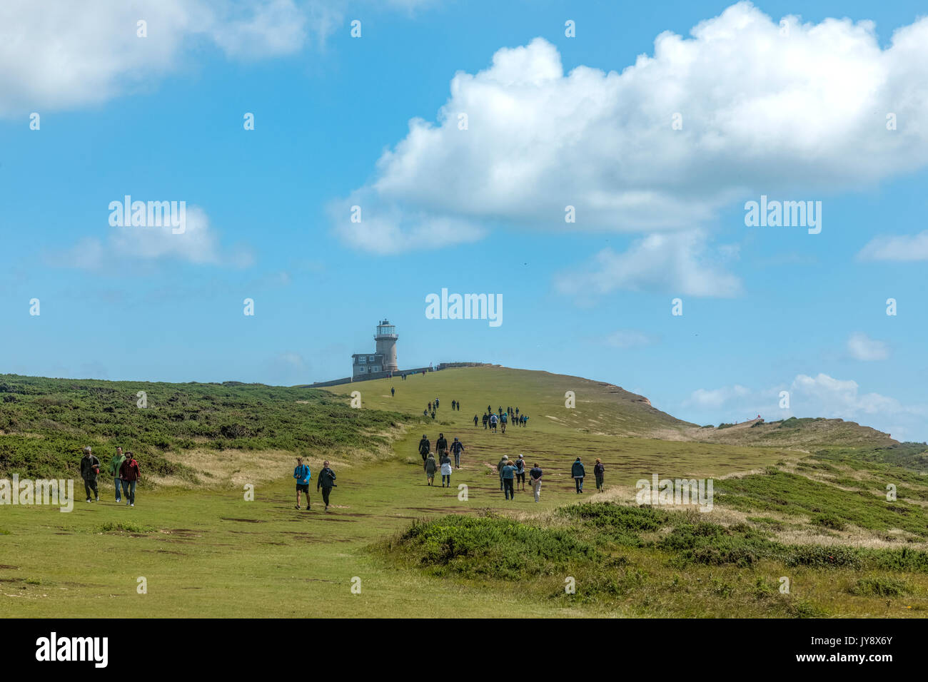 Belle Tout faro, Sette sorelle, South Downs, East Sussex, England, Regno Unito Foto Stock