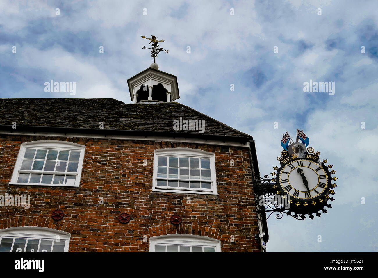 Il Clock Tolsey, Wotton-under-Edge,Inghilterra Foto Stock