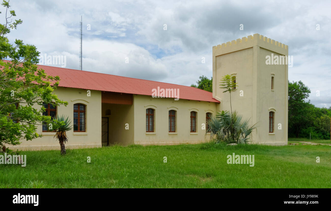 Grootfontein: Fortezza storica tedesca (Alte Feste) della forza di protezione, oggi museo, Distretto Grootfontein, Regione Otjozondjupa, Namibia Foto Stock