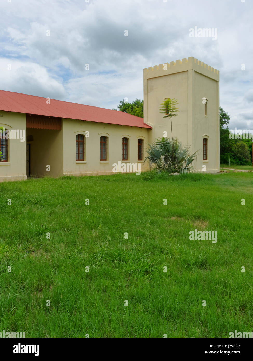 Grootfontein: Fortezza storica tedesca (Alte Feste) della forza di protezione, oggi museo, Distretto Grootfontein, Regione Otjozondjupa, Namibia Foto Stock