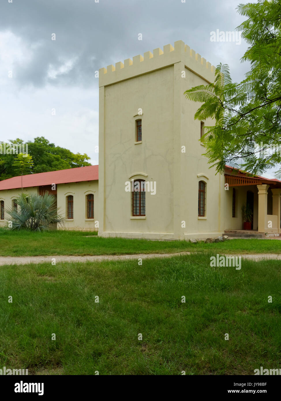 Grootfontein: Fortezza storica tedesca (Alte Feste) della forza di protezione, oggi museo, Distretto Grootfontein, Regione Otjozondjupa, Namibia Foto Stock